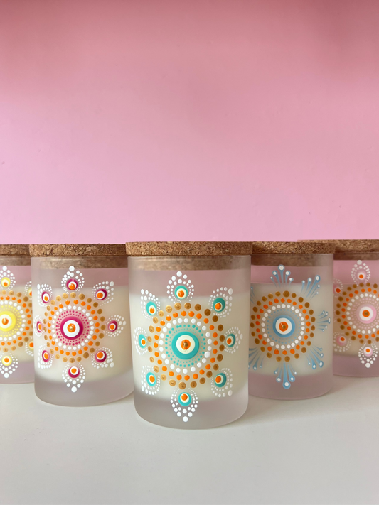 Bougie en collab avec foxie mandala